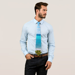 Beautiful Turquoise Tropical Sea Tie
