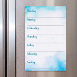 Beautiful turquoise watercolor art weekly planner magnetic dry erase sheet<br><div class="desc">Get organised for the week and stay that way. The beauty of this vibrant turquoise watercolor art background provides inspiration whenever you use this stunning dry erase magnetic sheet. As useful as it is pretty, this weekly planner will keep you on track, in major style. Choose from 3 sizes: half-letter,...</div>