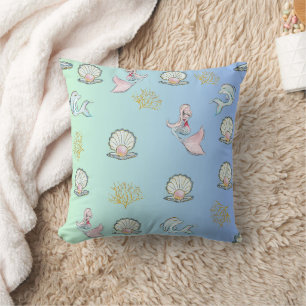 beautiful two toned ocean design cushion