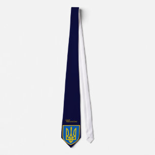 Beautiful Ukraine Flag Coat Arm Tie
