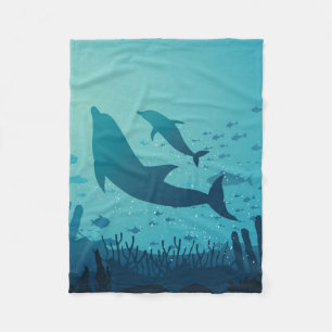 Beautiful Underwater Ocean Fleece Blanket