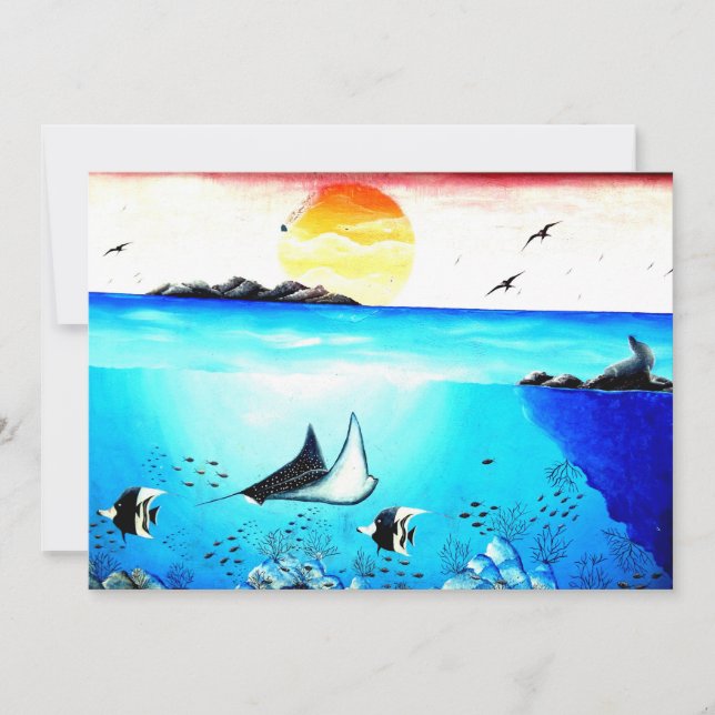 Beautiful Underwater Scene Painting (Front)