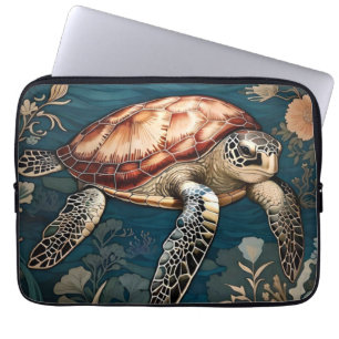 Beautiful Underwater Sea Turtle Laptop Sleeve