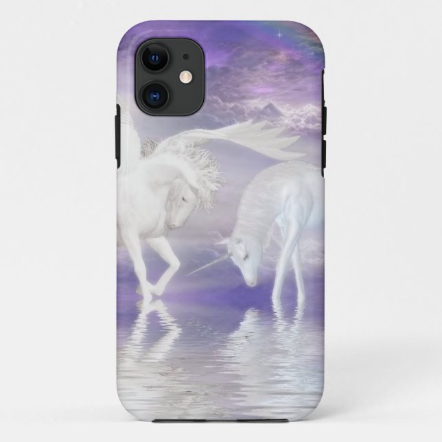 Beautiful Unicorn and Pegasus Fantasy Case-Mate iPhone Case (Back)