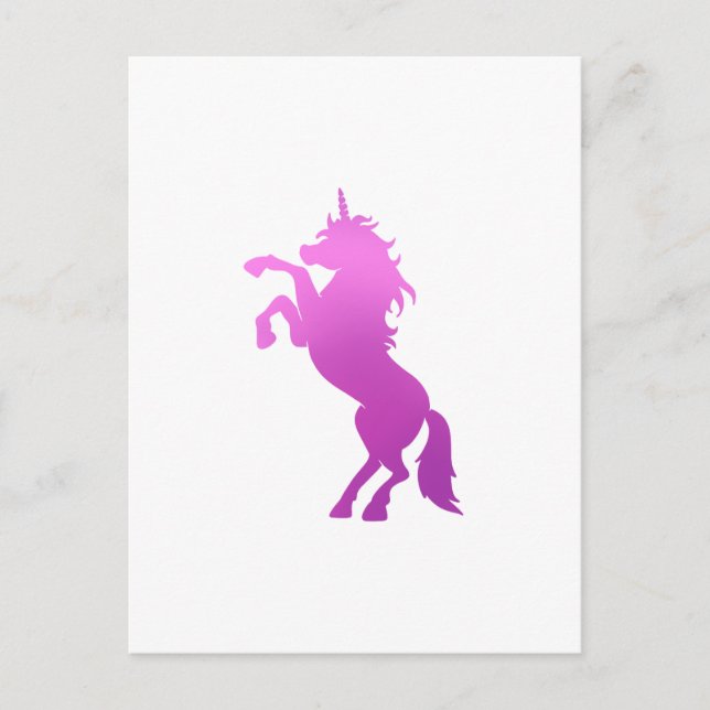 Beautiful unicorn - Choose background colour Postcard (Front)