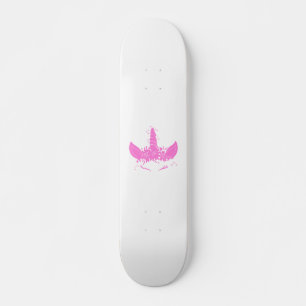 Beautiful unicorn head - Choose background color Skateboard