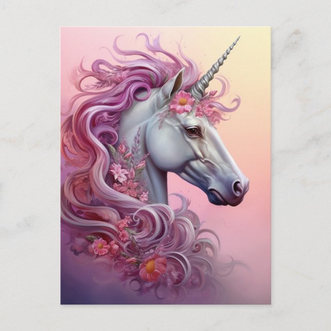 Beautiful Unicorn Postcard (Front)