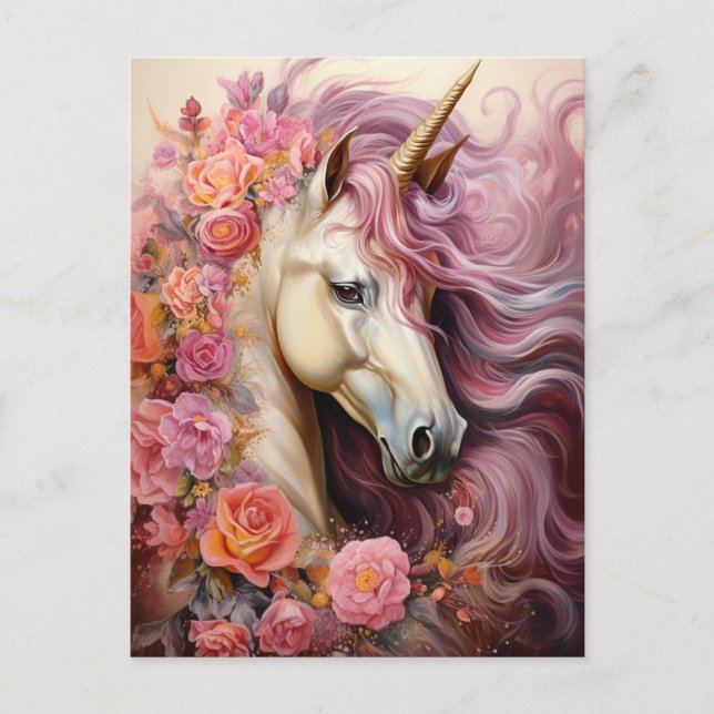 Beautiful Unicorn Postcard (Front)