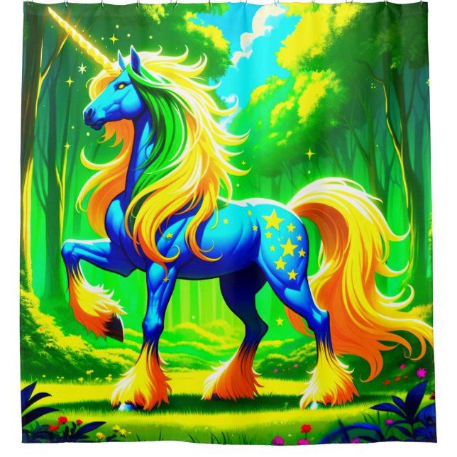 Beautiful Unicorn Shower Curtain (Front)