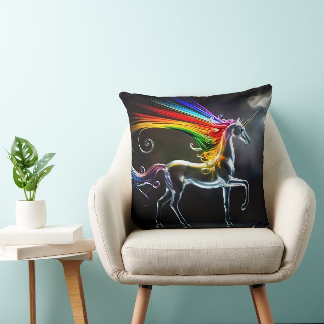 Beautiful Unicorn Throw Pillow (Chair)
