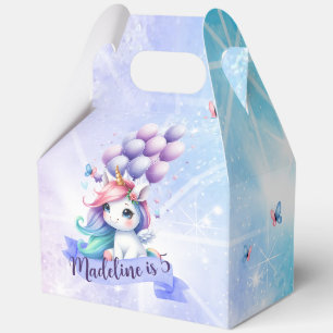 Beautiful Unicorn with Balloons Favour Box