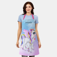 Beautiful Unicorn with Rainbow Mane & Tail