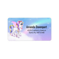 Beautiful Unicorn with Rainbow Mane & Tail