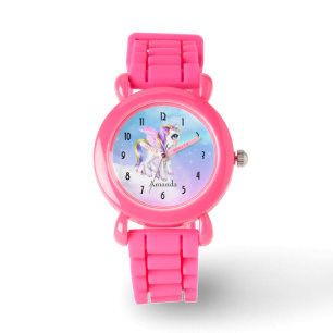 Beautiful Unicorn with Rainbow Mane & Tail Watch