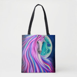 Beautiful Unicorns Full Flowing Graphic  Tote Bag