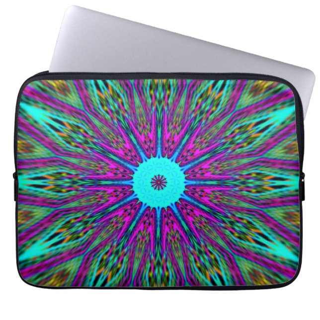 Beautiful unique mandala design laptop sleeve (Front)