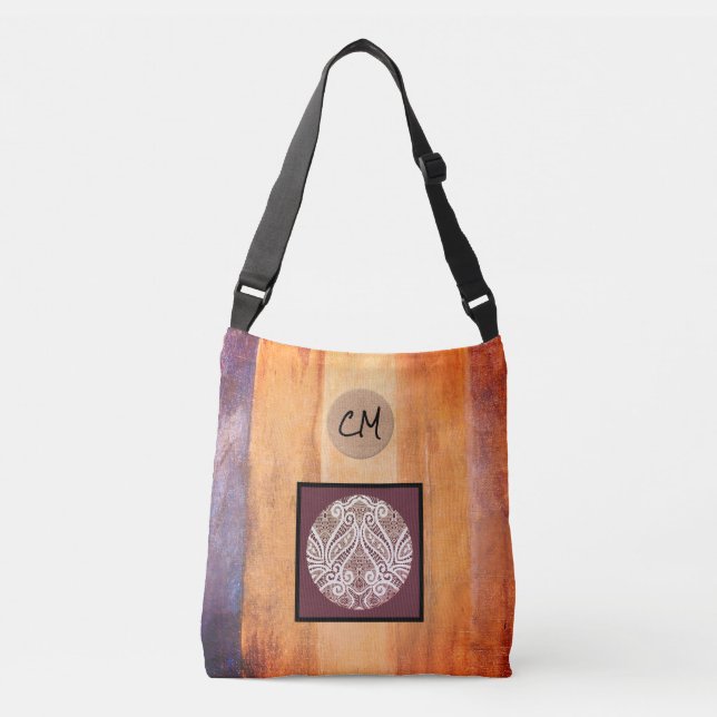 Beautiful Unique Monogrammed Tote Bag (Front)