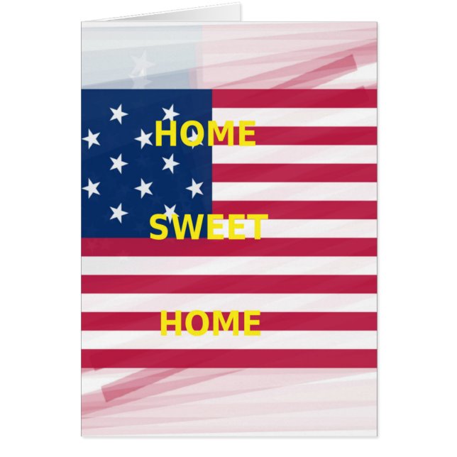 Beautiful USA Flag Home Sweet Home (Front)