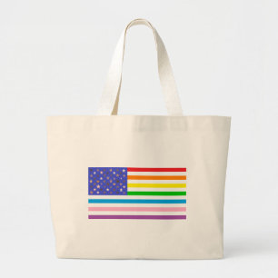 Beautiful USA FLag Large Tote Bag