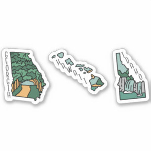 BEAUTIFUL USA STATES LANDSCAPE POSTCARD SET 