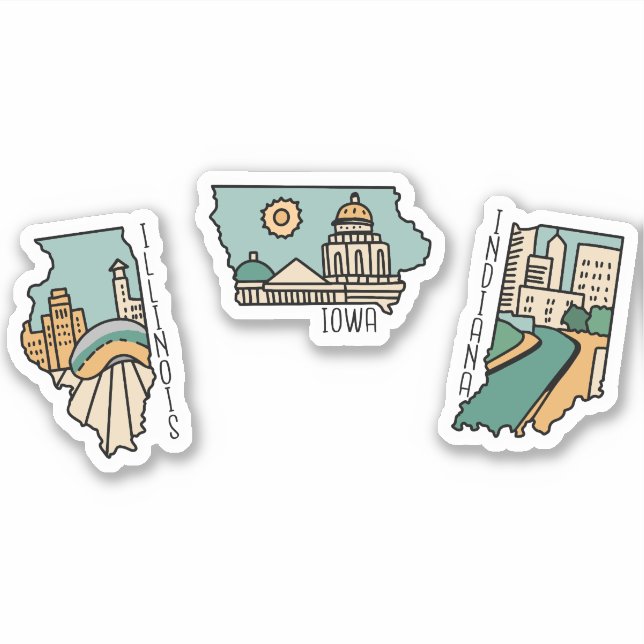 BEAUTIFUL USA STATES LANDSCAPE POSTCARD SET  (Front)