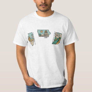 BEAUTIFUL USA STATES LANDSCAPE POSTCARD SET  T-Shirt