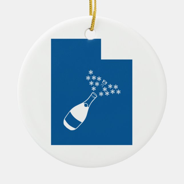 Beautiful Utah Ceramic Tree Decoration (Front)