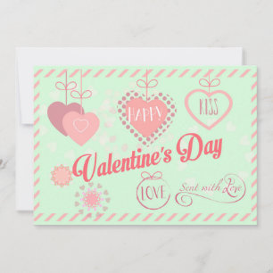 Beautiful Valentine's Day Modern design Boho Holiday Card