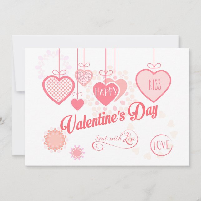 Beautiful Valentine's Day Modern design Boho Holiday Card (Front)