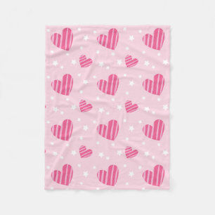 Beautiful Valentine's Heart Design Fleece Blanket
