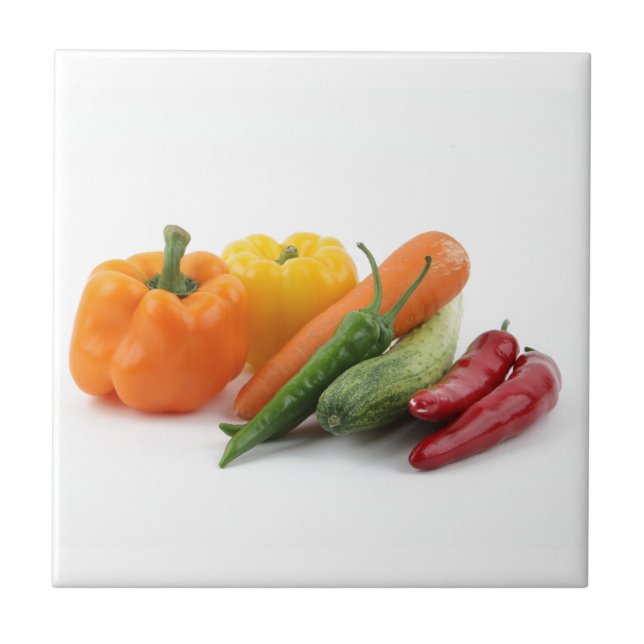 Beautiful vegetables ceramic tile (Front)