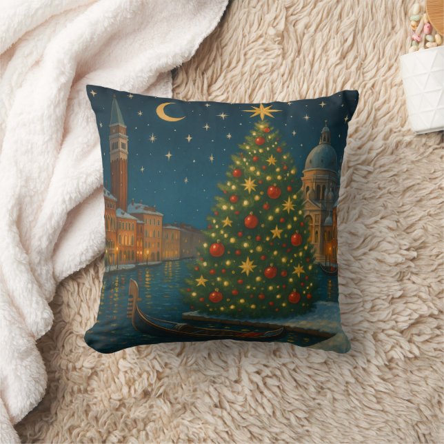 beautiful venice christmas cushion (Blanket)