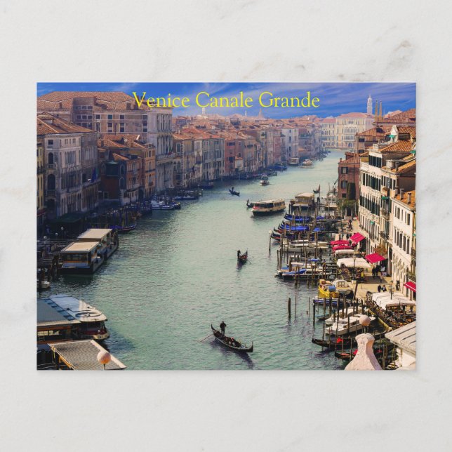 Beautiful Venice - Grande Canale Italy Postcard (Front)