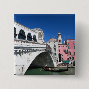 Beautiful Venice, Rialto Bridge 15 Cm Square Badge