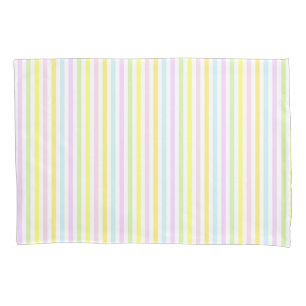 Beautiful Vertical Stripes in Pastel Colours Pillowcase
