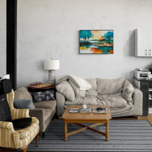 Beautiful Vibrant Colours Landscape Artwork Ceramic Tile