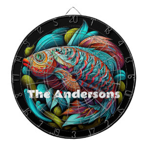 Beautiful Vibrant Fish Dartboard