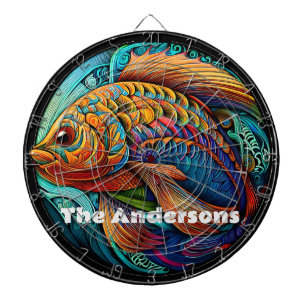 Beautiful Vibrant Fish Dartboard