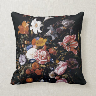 Beautiful vibrant floral art cushion