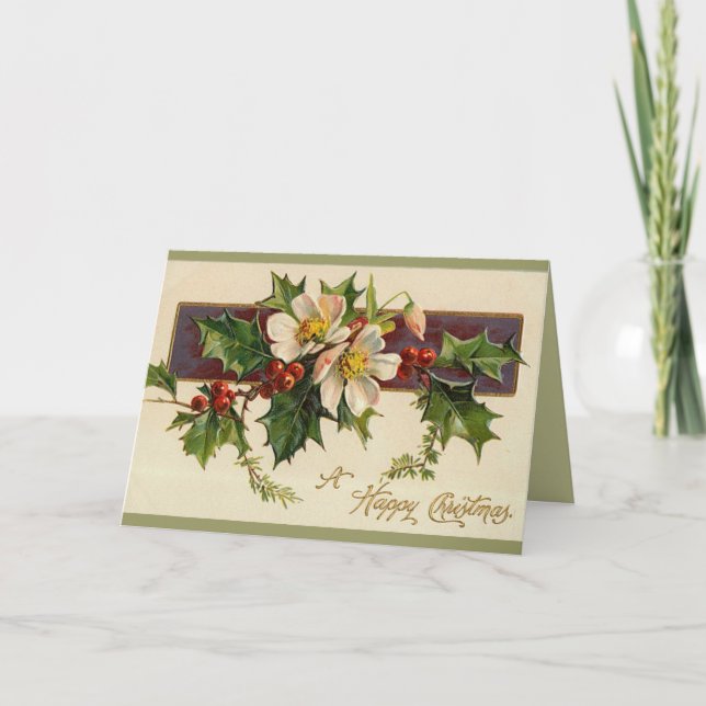 Beautiful Victorian Christmas Card (Front)