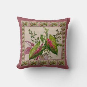 Beautiful Victorian Floral Art Pillow