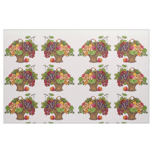 beautiful Victorian fruit basket print Fabric