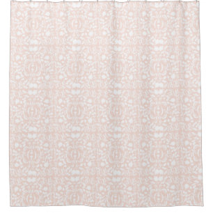Beautiful Victorian pastel pattern pink and white  Shower Curtain