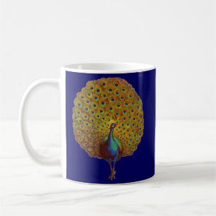 beautiful Victorian peacock print Coffee Mug