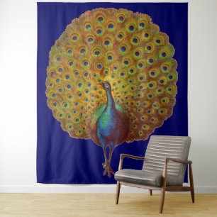 beautiful Victorian peacock print Tapestry