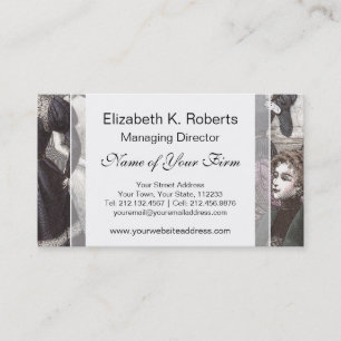 Beautiful Victorian Women in Long Vintage Dresses Business Card