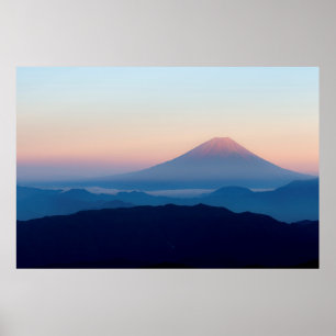 Beautiful view Mt. Fuji, Japan, Sunrise Poster