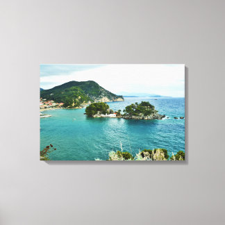 Beautiful view of Parga islet, Greece Canvas Print