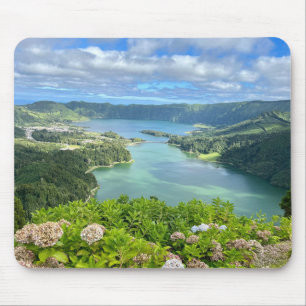 Beautiful View of Sete Cidades Caldera, Azores Mouse Pad