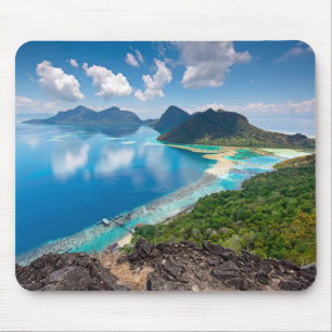 Beautiful View Top of Bohey Dulang Island Mouse Pad